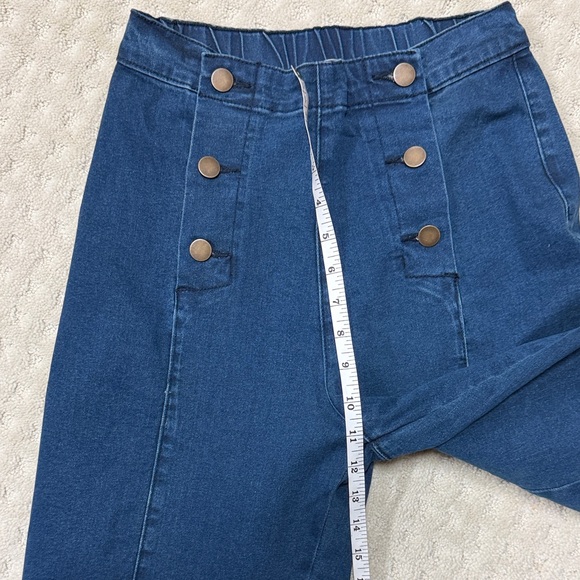 Belle Poque Elegant High Rise Navy Jeans, Size Small - Picture 7 of 9